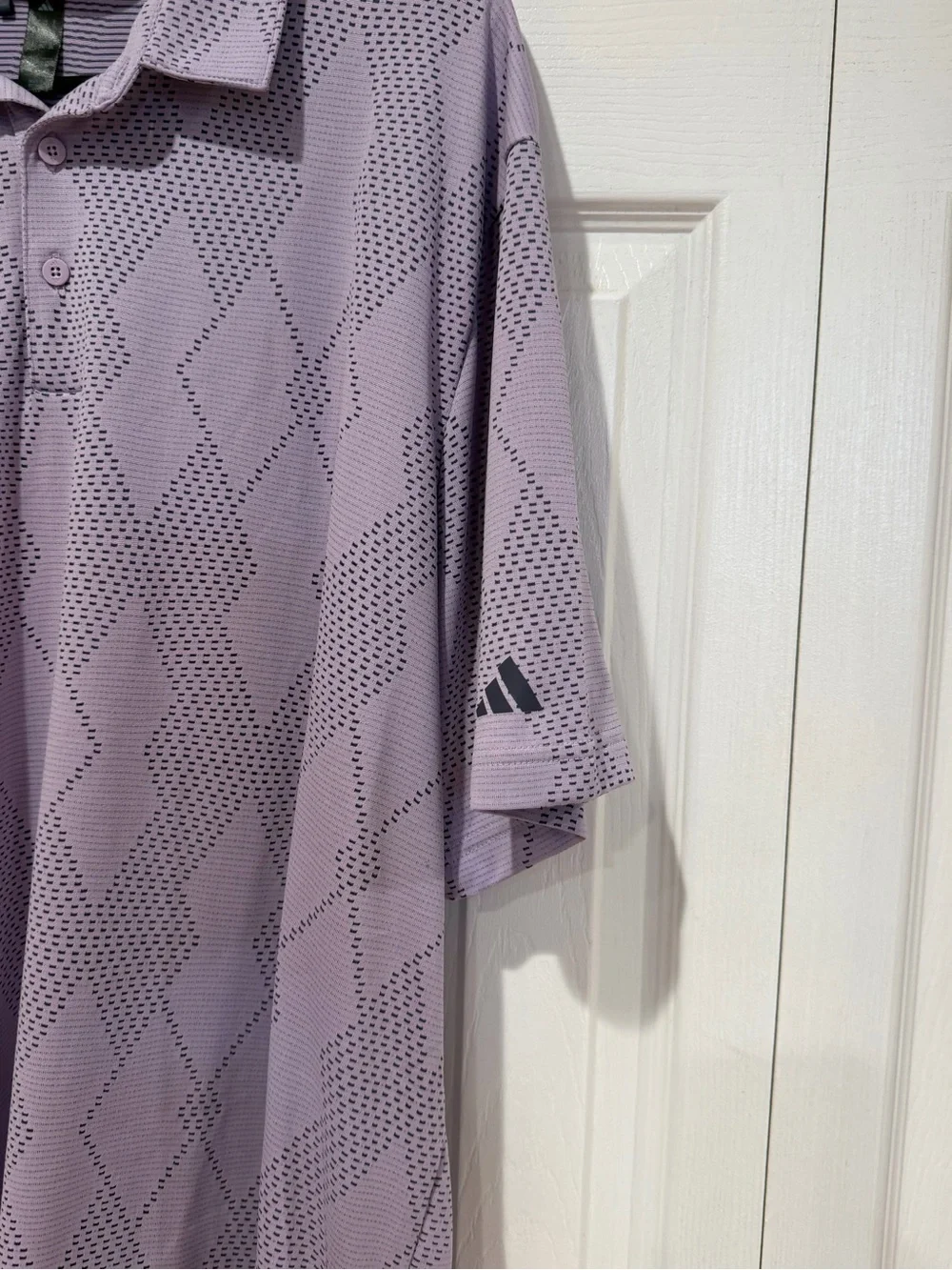 adidas Men’s Lavender Geometric Performance Polo